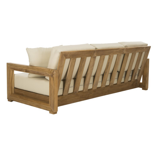 SafaviehCouture Montford Outdoor 3 Seat Teak Patio Sofa & Reviews